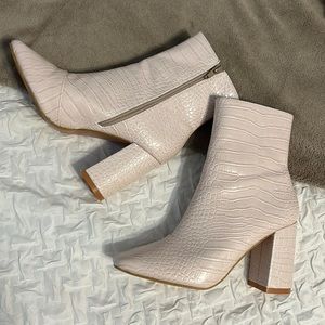 Faux Crocodile Boots